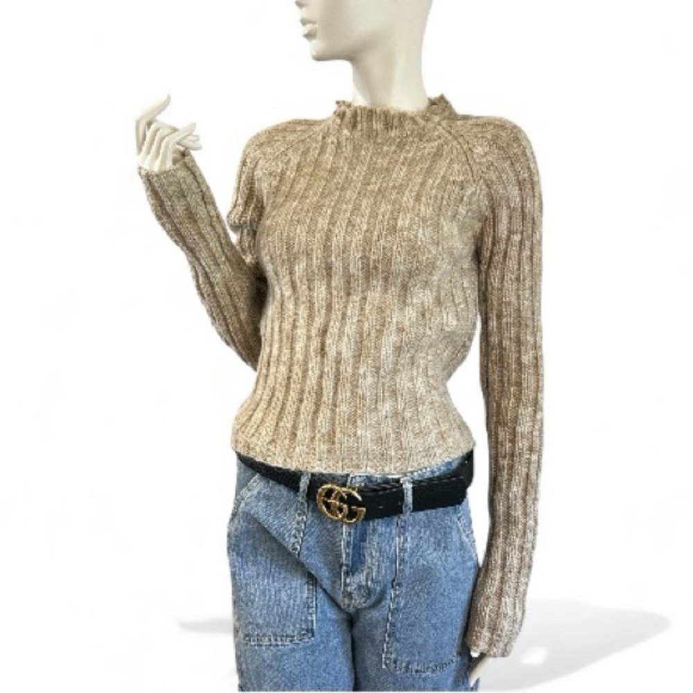 Club Monaco Double Ribbed Knit Waif Sweater